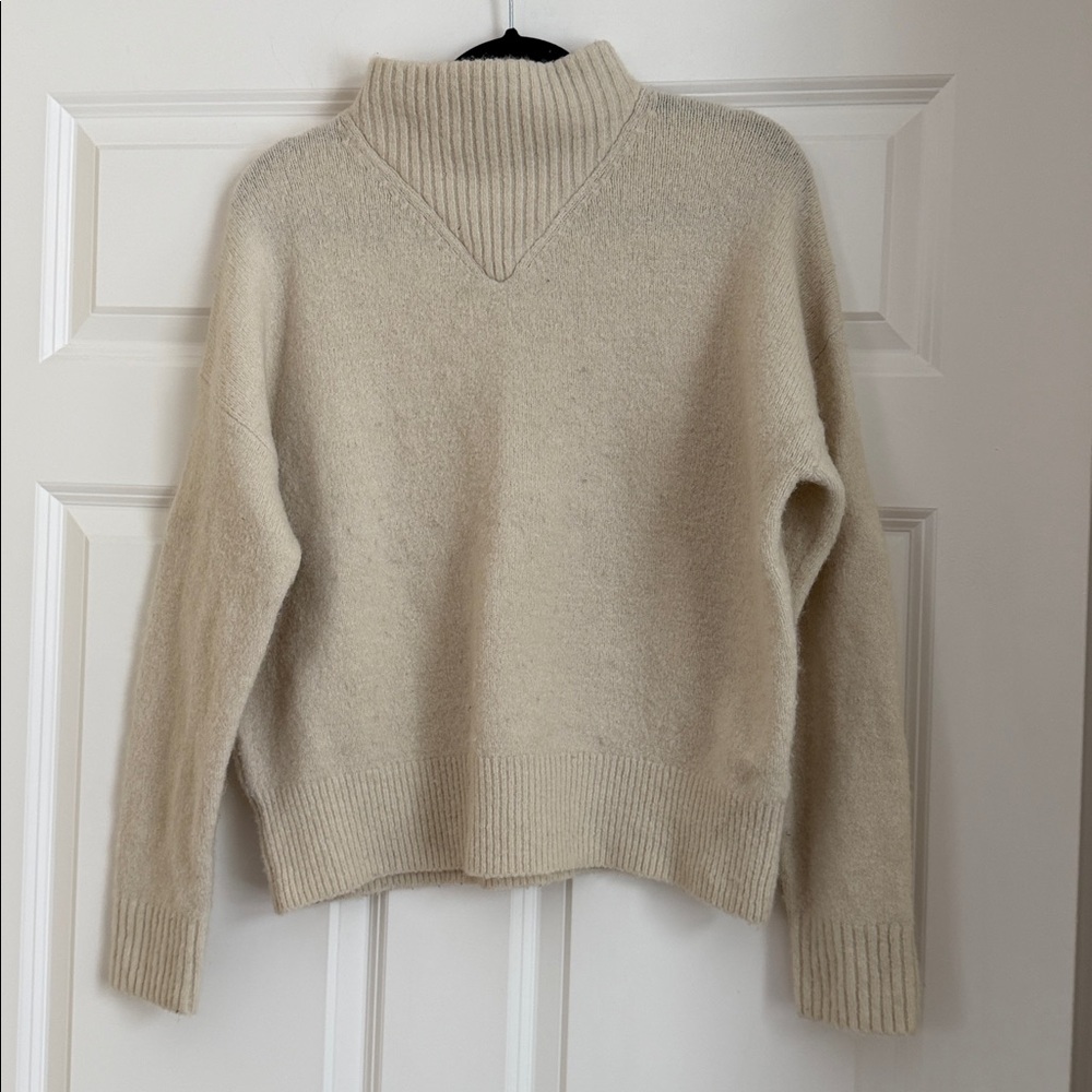 Madewell | Dillon Mockneck Pullover Sweater Cream - image 1